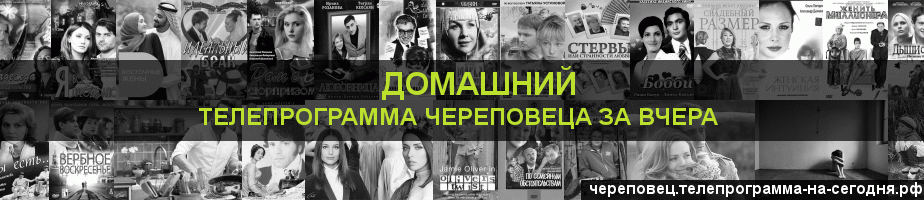 Телепрограмма за вчера канала Домашний, Череповец